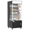 Koolmore Open-Air Refrigerator and Grab and Go Merchandiser, Display for Cafe and Commercial Food Storage CDA-18C-BK